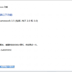 《荒岛求生》无法安装以下功能NET Framework 3.5的解决办法