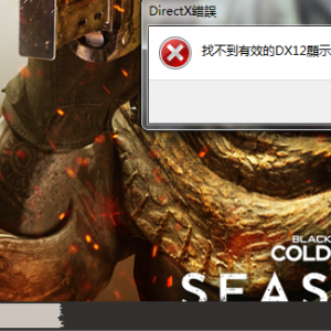 《使命召唤17》找不到有效的DX12的解决办法