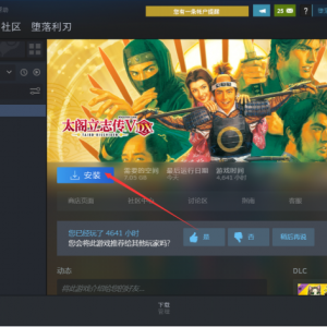 《太阁立志传Ⅴ DX》点击下载游戏为什么速度很慢？